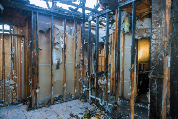 Professional Emergency Fire Damage Restoration technician working in Chanhassen, MN
